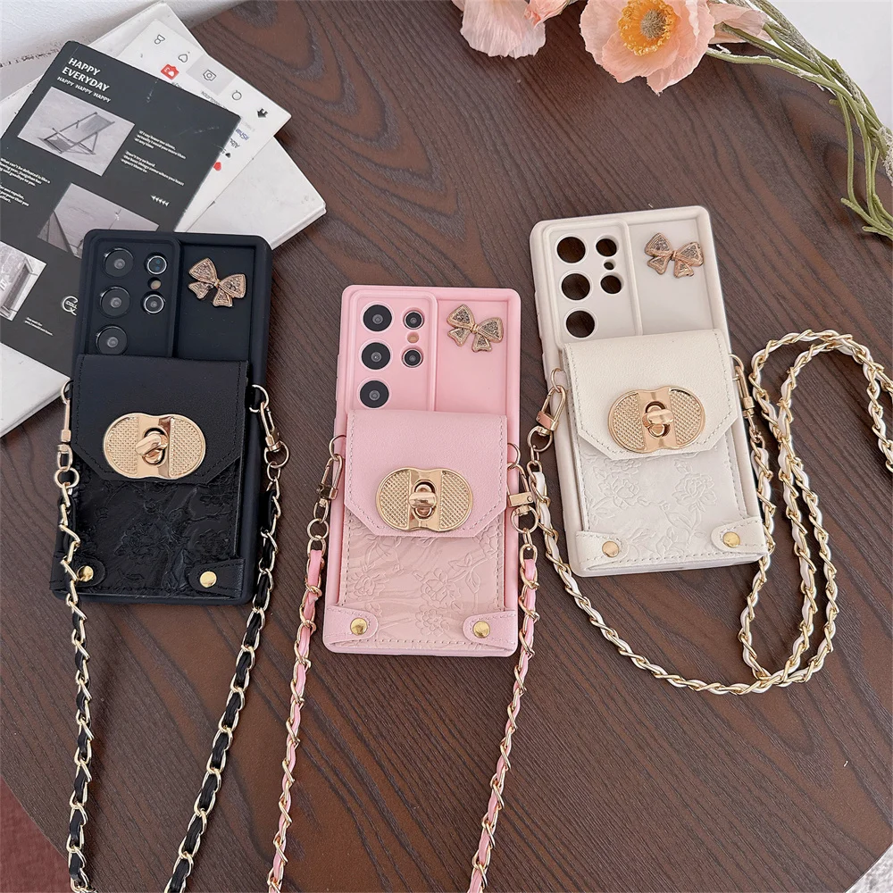 Leather Card Wallet - Samsung Galaxy S25 Edge S24 S21
