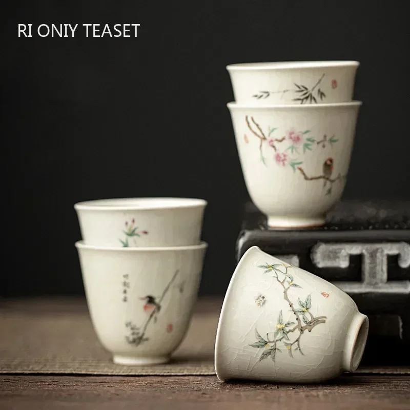 Handmade Ceramic Mug - Retro Buz Çatlak Seramik Çay Fincanı