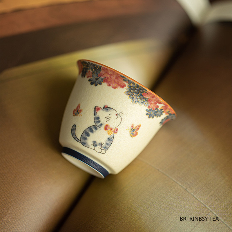 Handmade Ceramic Mug - 1 adet çin vintage seramik çay