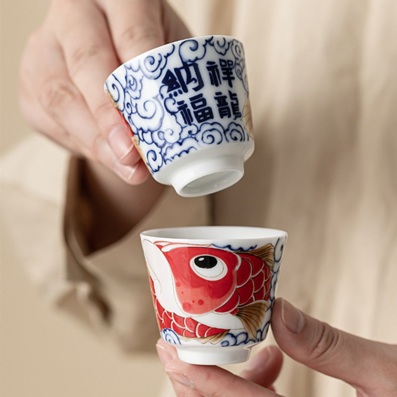 Handmade Ceramic Mug - 1 adet Çin Vintage Porselen çay